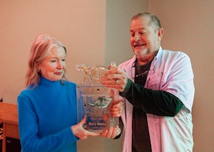 Molly Rooke, Lifetime Achievement winner in 2019, collected her trophy. Photo by J.G. Domke.