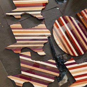 Spencer's Custom Wood Texas cutting board