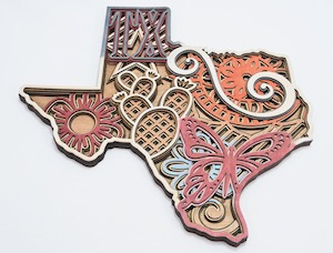 Spencer's Custom Wood design Texas wall decor