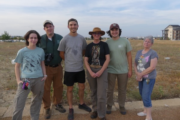 The jackrabbit rescue team, from left, Abby Heath, Sam Kieschnick, Brand Richter, Jaime Baxter-Slye, Jonothon Cantu, and Diana Leggett. Photo by Michael Smith.