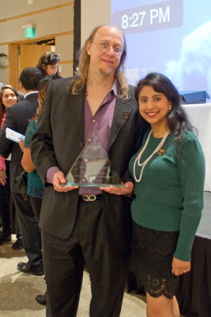 Mary Ann Thompson-Frenk and Joshua Frenk at Green Source DFW Sustainable Leadership Awards