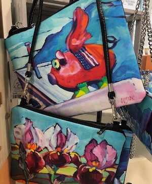Lori Cusick handpainted purse