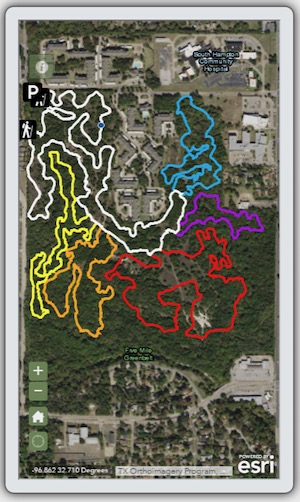 Oak Cliff Nature Preserve trail map