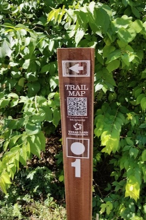 Oak Cliff Nature Preserve trail sign