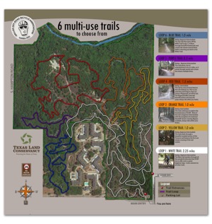 Oak Cliff Nature Preserve trail map