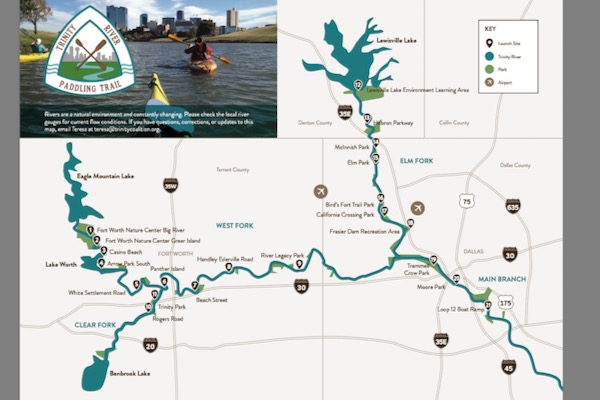 Trinity River Paddle Trail map