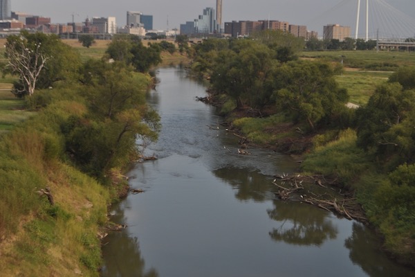 Trinity River and Dallas skyline