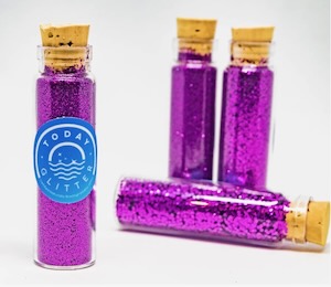 Biodegradable glitter from Today Glitter comes in a a variety of colors.