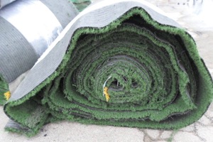 Old artificial turf at Repurposed Materials