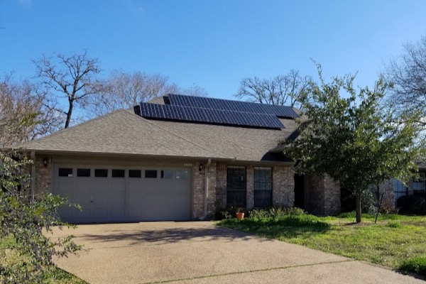 Solar install in College Station