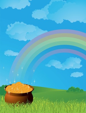 Pot o gold. Courtesy of Storyblocks.