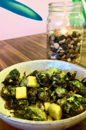 Crispy Brussels Sprouts & Pineapples was wonderfully textured. Photo by Amy Martin.