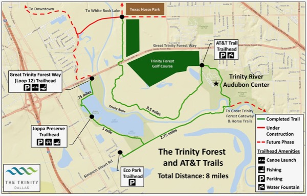 Trinity Trails Map. Courtesy of the city of Dallas.