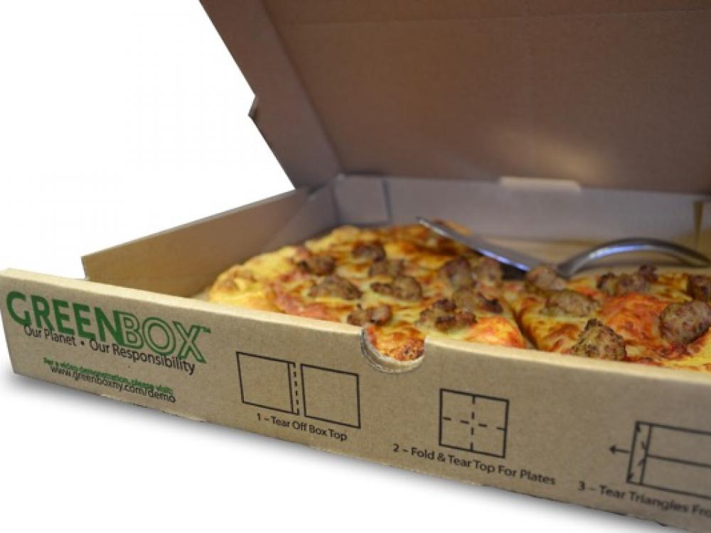 GreenBox 14 x 14 x 1 3/4 Corrugated Recycled Pizza Box with